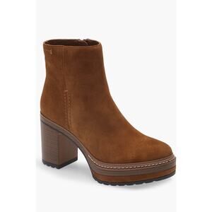Steve Madden Sloanne Platform Bootie in Cognac Suede 7M